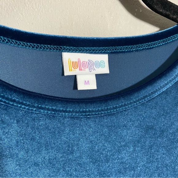 Lularoe Maurine Velvet Dress Bell Sleeves and ruffle bottom - Picture 6 of 6